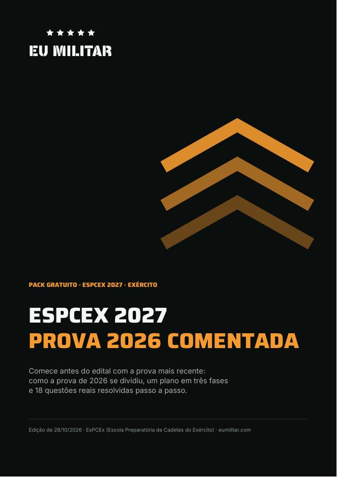 Capa do Pack EsPCEx 2027: prova 2026 comentada